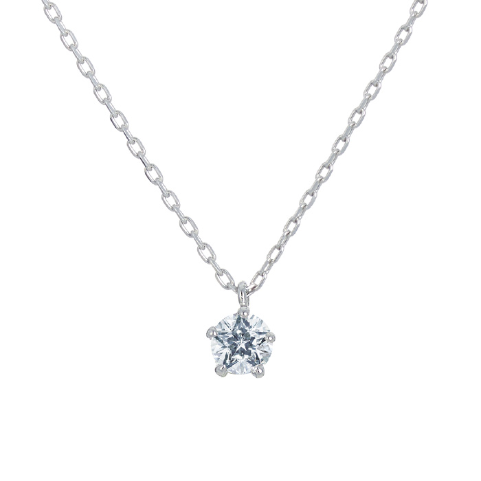 ★K18WG ダイヤモンド 0.15ct スター ネックレス 星型 ペンダント